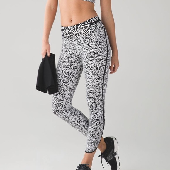 lululemon athletica Pants - Lululemon real quick tight miss mosaic white